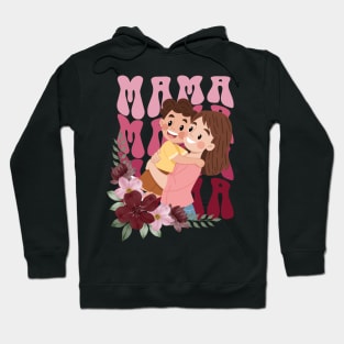 Happy Mama Floral Design Hoodie